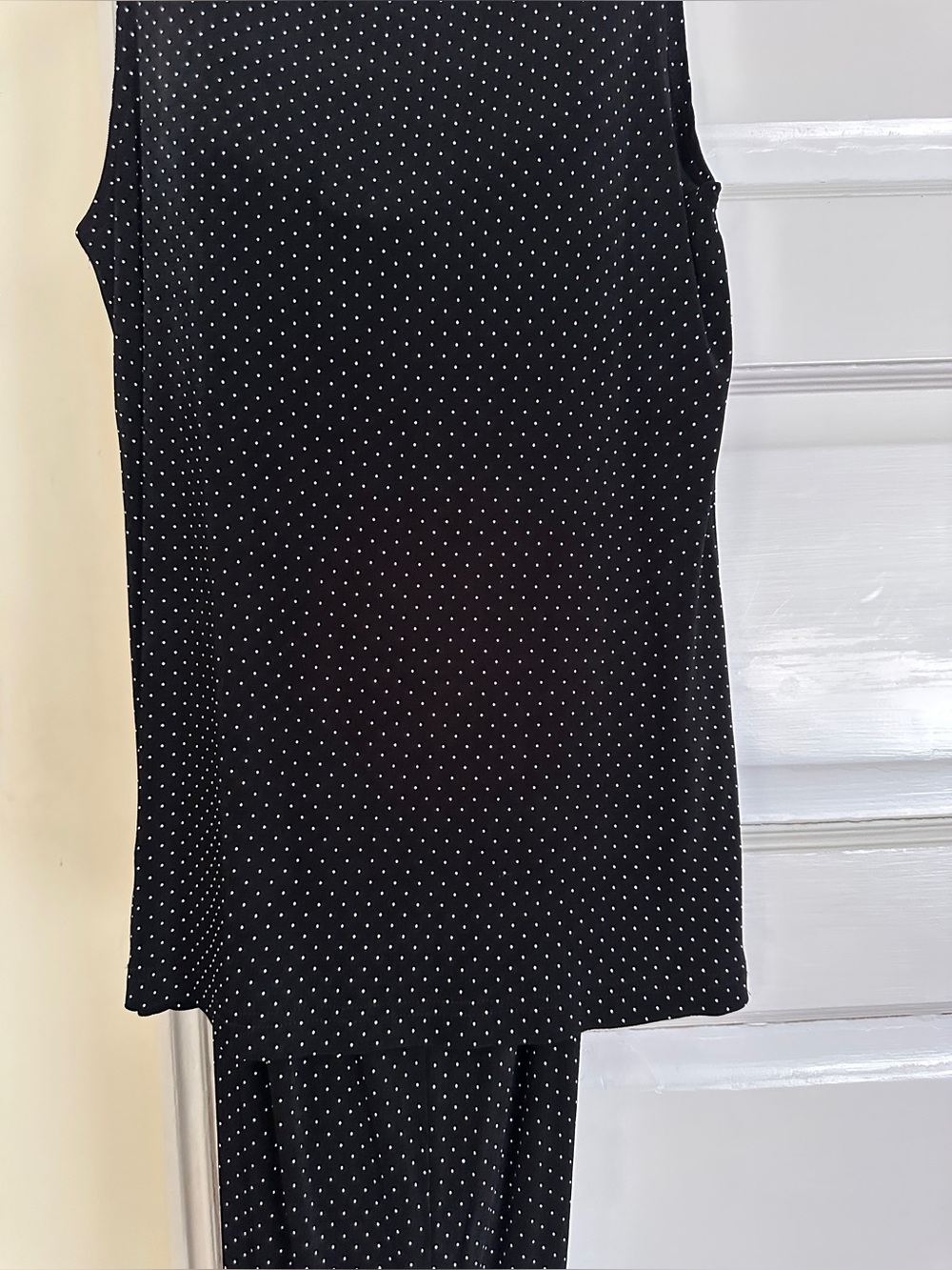 Ronni Nicole Black Sleeveless Polka Dot Top